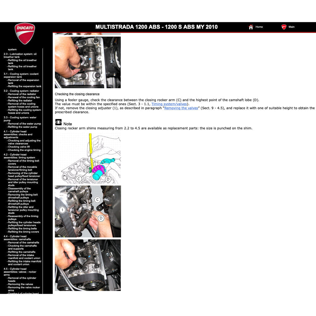 Ducati MULTISTRADA 1200S 2010-2012 Full Manual Set – Repair & Maintenance Manual and Spare Parts Catalog and User Handbook - page 2