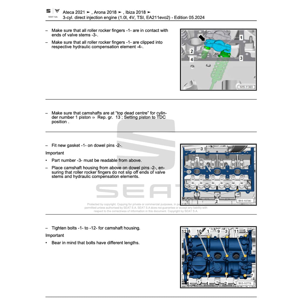 SEAT IBIZA 6F 2017+ Full Manual Set – Repair & Maintenance Manual - page 4
