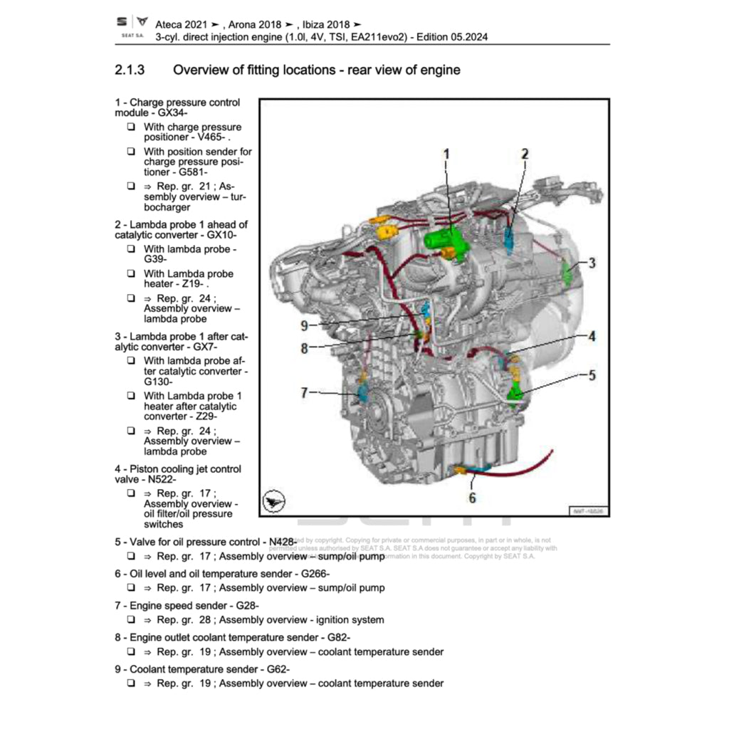 SEAT IBIZA 6F 2017+ Full Manual Set – Repair & Maintenance Manual - page 2