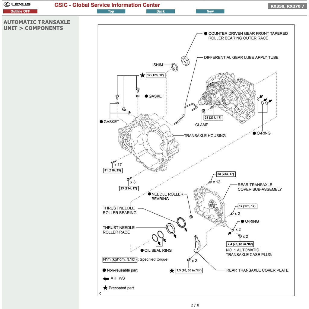 Lexus RX270 AGL10 2010-2015 Full Manual Set – Repair & Maintenance Manual - page 2